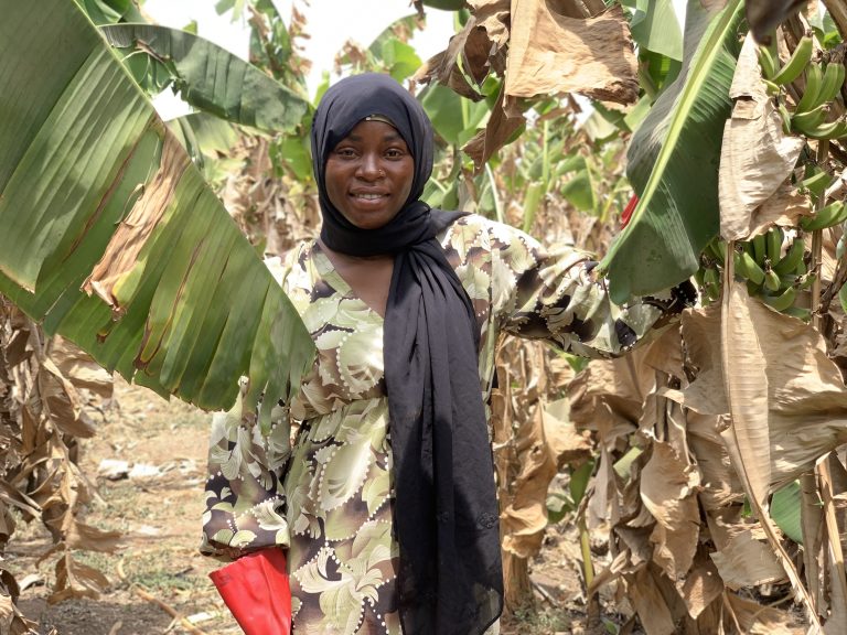 Azeezat on the banana farm